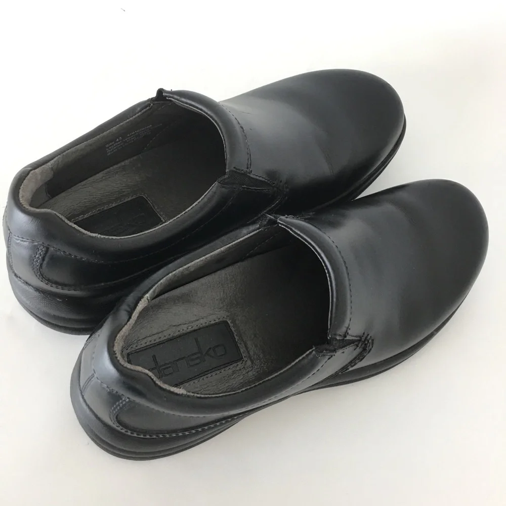 DANSKO Wynn Leather Clog Slip On Non Slip Black Men's Shoes U.S. 9.5-10 EU 43